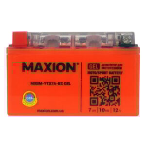 Мото акумулятор MAXION Gel 12V 7A L+ YTX 7A-BS