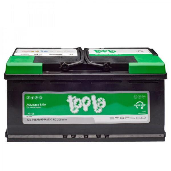 Авто акумулятор Topla AGM 105Ah 950A R+ (правий +) L6