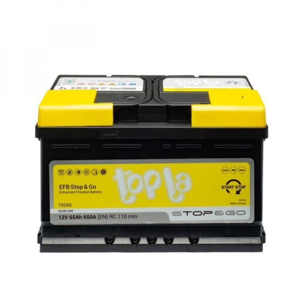 Авто акумулятор Topla EFB 65Ah 650A R+