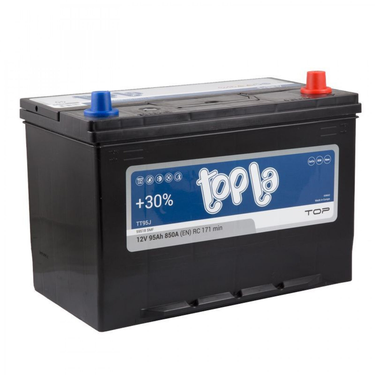 Авто акумулятор Topla TOP 95Ah 850A Japan R+