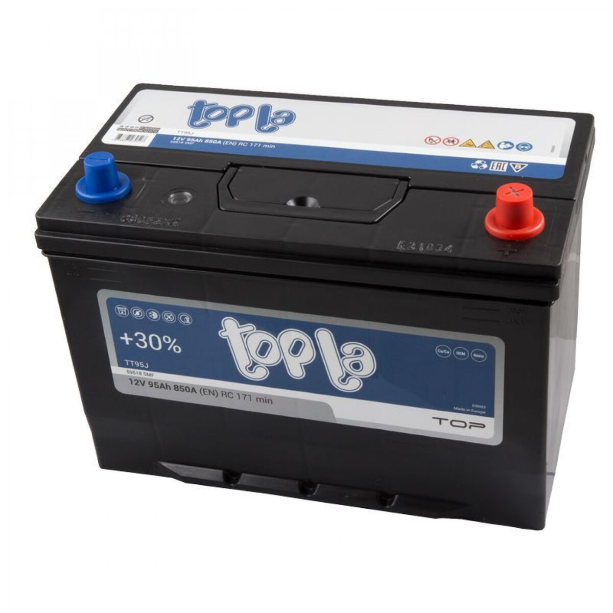 Авто акумулятор Topla TOP 95Ah 850A Japan R+