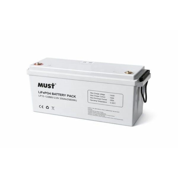 Акумулятор MUST 12,8V/200Ah, 2560W*h, 50A/100A