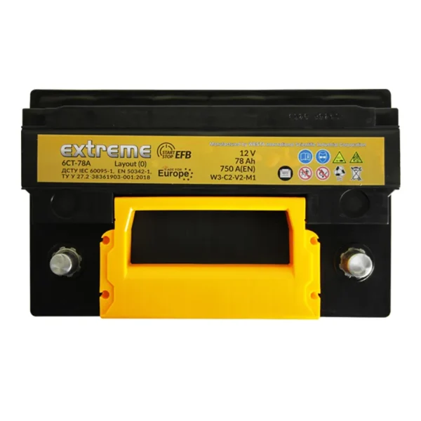 Автомобільний акумулятор EXTREME 6CT-78Аh EFB