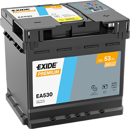 Автомобільний акумулятор EXIDE Premium 53Аh 540A R+ (EA530)