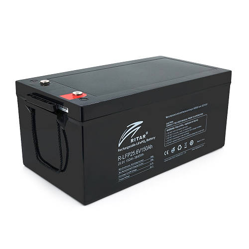 Акумуляторна батарея Ritar LiFePO4 25,6V 150AhBMS765A@8S (522 х 240 х 219) Q1
