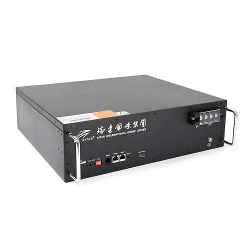Акумуляторна батарея Ritar LiFePO4 51.2V 50Ah 2560Wh BMS25A@16S для монтажу у стійку ( 442 x400 х 130.5) Q1