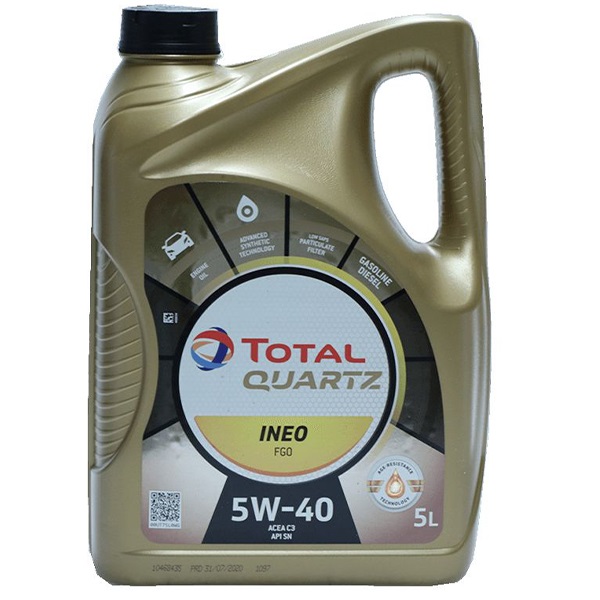 Моторна олива Total Quartz Ineo FGO 5W-40, 5 л