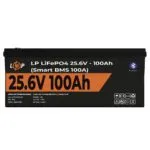 Акумулятор LP LiFePO4 24V (25,6V) - 100 Ah (2560Wh) (Smart BMS 100А) з BT пластик