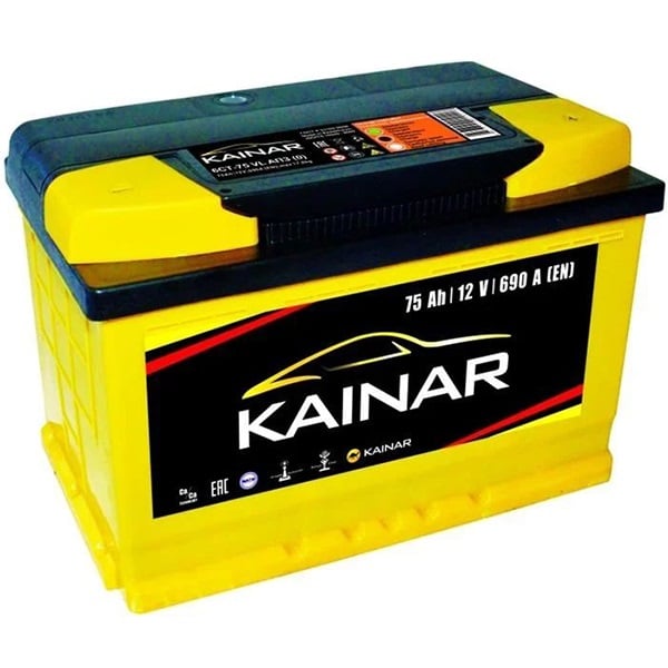 Автомобільний акумулятор Kainar Standart+ 0752610120ЖЧ 75Ah 690A R+