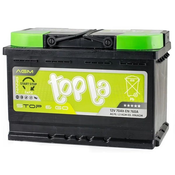 Автомобільний акумулятор Topla AGM 70Ah 760A R+