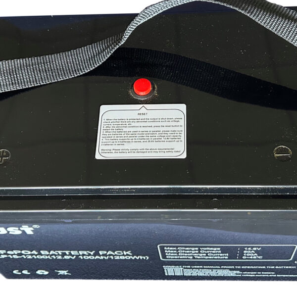 Акумуляторна батарея MUST LiFePO4 LP15-12100 12V 100Ah (1280W*h) Smart BMS, Bluetooth