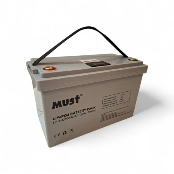 Акумуляторна батарея MUST LiFePO4 LP15-12100 12V 100Ah (1280W*h) Smart BMS, Bluetooth
