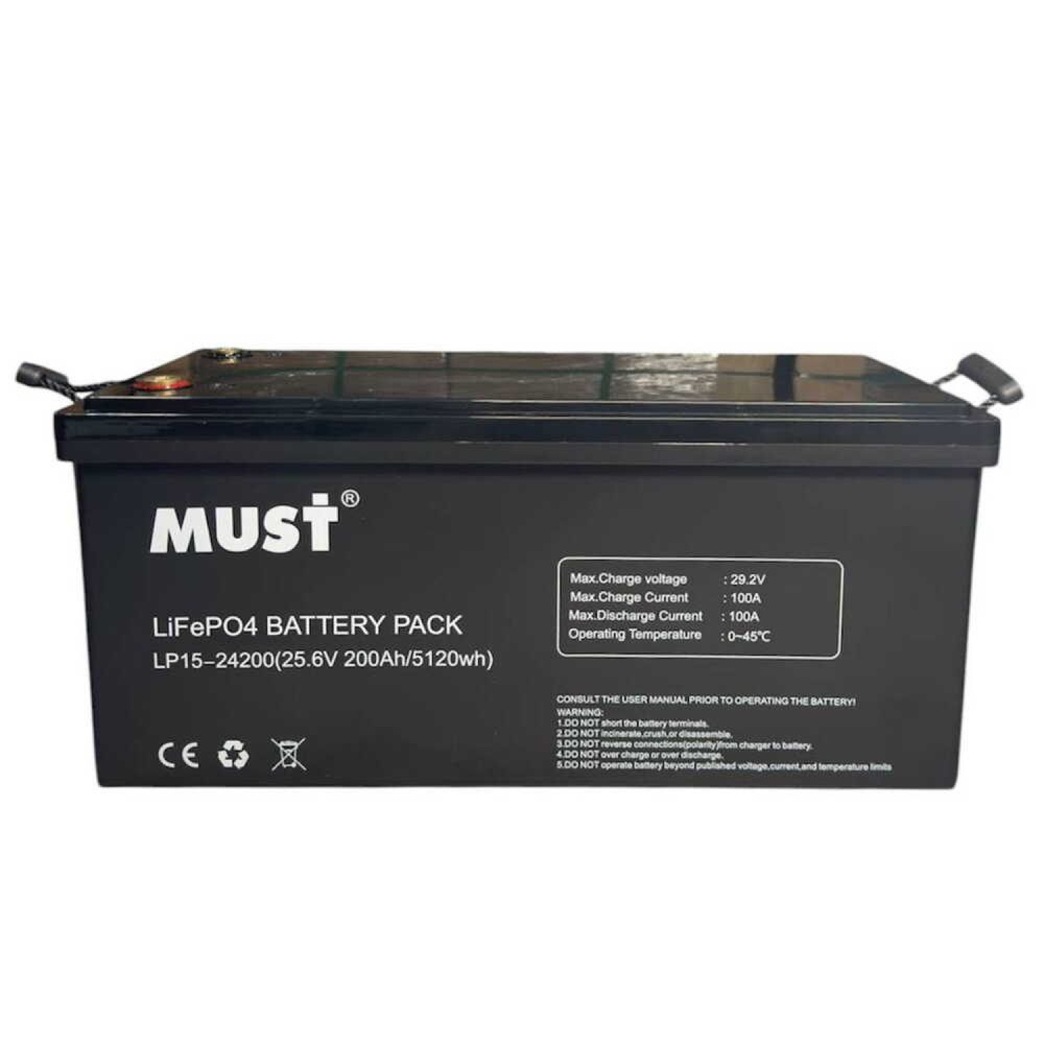must-lp15-24200-2_result-1500x1500 Аккумулятор Must LP15-24200, LiFePO4, 26.6V 200AH, 100A/100A (літій-залізо-фосфатний акумулятор для ДБЖ (UPS)) - Зображення 1